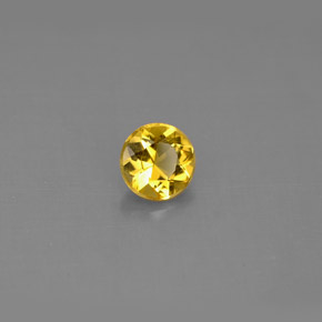 0.45 ct Yellow Beryl Stone, Natural Beryl in Round Facet Shape for Sale