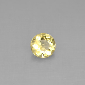 0.43 ct Yellow Beryl Stone, Natural Beryl in Round Facet Shape for Sale