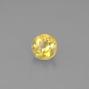 0.60 ct Yellow Beryl Stone, Natural Beryl in Round Facet Shape for Sale