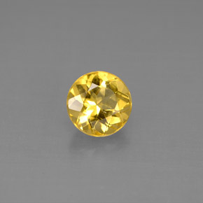 0.98 ct Yellow Beryl Gemstone, Beryl Gem in Round Facet Shape for Sale.