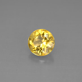 0.98 ct Yellow Beryl Stone, Natural Beryl in Round Facet Shape for Sale