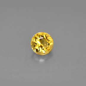 0.66 ct Yellow Beryl Gemstone, Beryl Gem in Round Facet Shape for Sale.