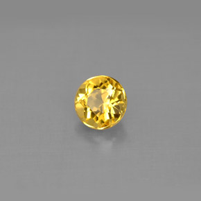0.66 ct Yellow Beryl Stone, Natural Beryl in Round Facet Shape for Sale