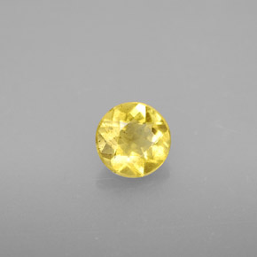 0.70 ct Yellow Beryl Stone, Natural Beryl in Round Facet Shape for Sale