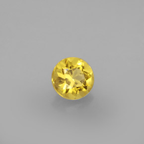 0.82 ct Yellow Beryl Stone, Natural Beryl in Round Facet Shape for Sale