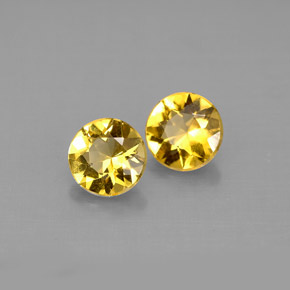 1.10 ct Yellow Beryl Stone, Natural Beryl in Round Facet Shape for Sale
