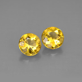 1.22 ct Yellow Beryl Stone, Natural Beryl in Round Facet Shape for Sale