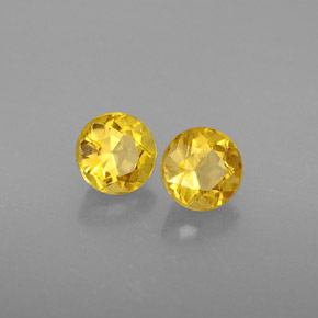 1.30 ct Yellow Beryl Stone, Natural Beryl in Round Facet Shape for Sale