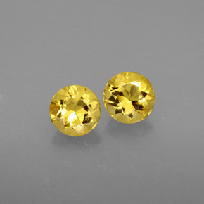 1.18 ct Yellow Beryl Gemstone, Beryl Gem in Round Facet Shape for Sale.