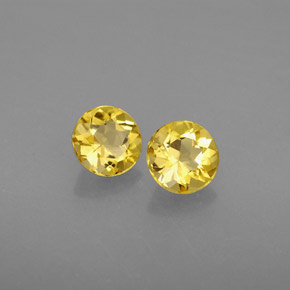 1.18 ct Yellow Beryl Stone, Natural Beryl in Round Facet Shape for Sale