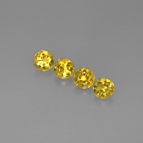 2.42 ct Yellow Beryl Gemstone, Beryl Gem in Round Facet Shape for Sale.