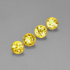 3.16 ct Yellow Beryl Gemstone, Beryl Gem in Round Facet Shape for Sale.