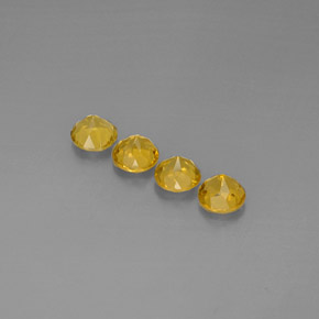 Beryl Gemstone in 6.5 mm (calibrated) Size for Sale, Beryl Stone in Yellow Golden Color