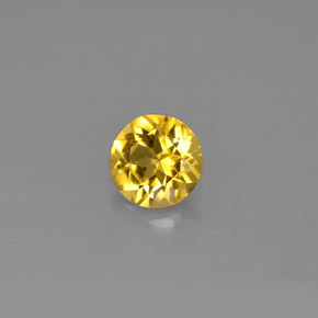 0.71 ct Yellow Beryl Gemstone, Beryl Gem in Round Facet Shape for Sale.