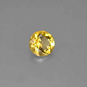 0.71 ct Yellow Beryl Stone, Natural Beryl in Round Facet Shape for Sale