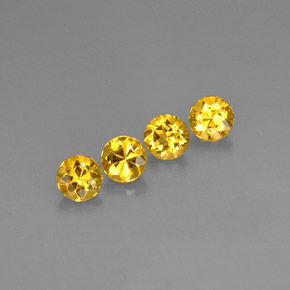 3.10 ct Yellow Beryl Stone, Natural Beryl in Round Facet Shape for Sale