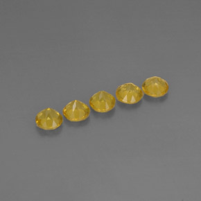 Beryl Gemstone in 5 mm (calibrated) Size for Sale, Beryl Stone in Yellow Golden Color