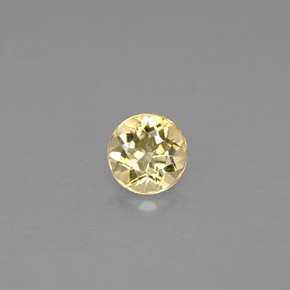 0.44 ct Yellow Beryl Gemstone, Beryl Gem in Round Facet Shape for Sale.