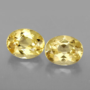 3.12 ct Yellow Beryl Gemstone, Beryl Gem in Oval Facet Shape for Sale.