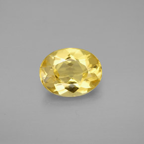 1.50 ct Yellow Beryl Gemstone, Beryl Gem in Oval Facet Shape for Sale.