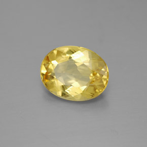 1.51 ct Yellow Beryl Stone, Natural Beryl in Oval Facet Shape for Sale