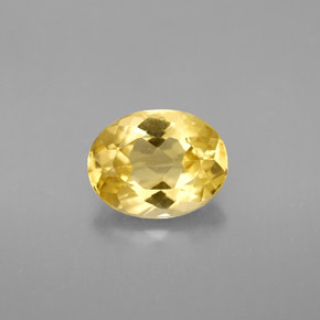 1.67 ct Yellow Beryl Gemstone, Beryl Gem in Oval Facet Shape for Sale.