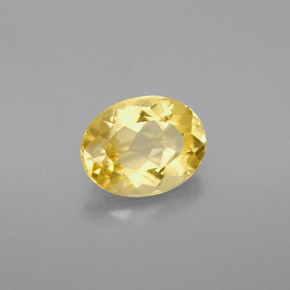 1.67 ct Yellow Beryl Stone, Natural Beryl in Oval Facet Shape for Sale