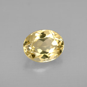 1.94 ct Yellow Beryl Gemstone, Beryl Gem in Oval Facet Shape for Sale.
