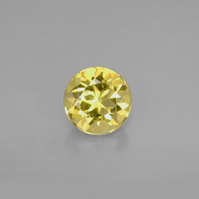 1.24 ct Yellow Beryl Gemstone, Beryl Gem in Round Facet Shape for Sale.