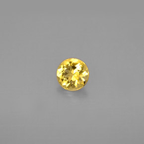 0.42 ct Yellow Beryl Gemstone, Beryl Gem in Round Facet Shape for Sale.