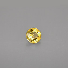 0.42 ct Yellow Beryl Stone, Natural Beryl in Round Facet Shape for Sale