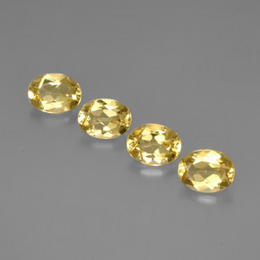 4.46 ct Yellow Beryl Gemstone, Beryl Gem in Oval Facet Shape for Sale.