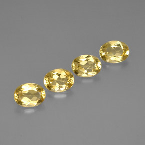4.46 ct Yellow Beryl Stone, Natural Beryl in Oval Facet Shape for Sale