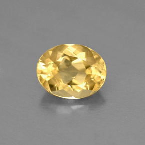 1.69 ct Yellow Beryl Gemstone, Beryl Gem in Oval Facet Shape for Sale.