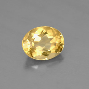 1.69 ct Yellow Beryl Stone, Natural Beryl in Oval Facet Shape for Sale