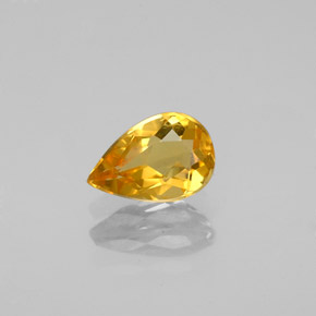 0.60 ct Yellow Beryl Gemstone, Beryl Gem in Pear Facet Shape for Sale.