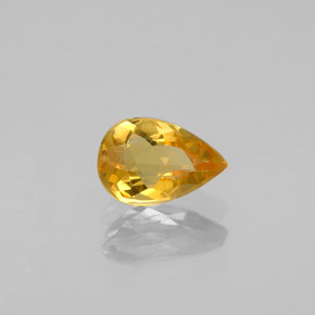 0.60 ct Yellow Beryl Stone, Natural Beryl in Pear Facet Shape for Sale