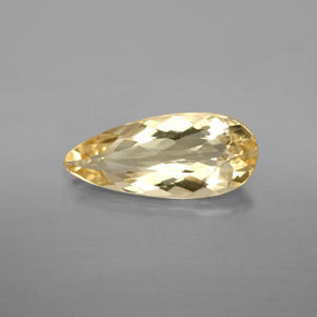 3.10 ct Yellow Beryl Gemstone, Beryl Gem in Pear Facet Shape for Sale.