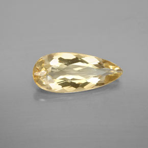 3.10 ct Yellow Beryl Stone, Natural Beryl in Pear Facet Shape for Sale