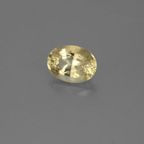 0.56 ct Yellow Beryl Stone, Natural Beryl in Oval Facet Shape for Sale