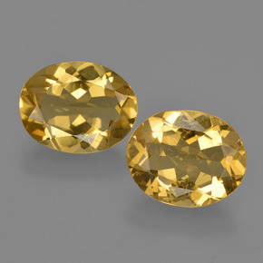 5.75 ct Gold Beryl Gemstone, Beryl Gem in Oval Facet Shape for Sale.