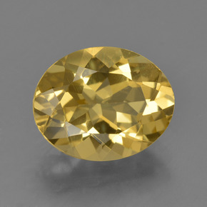 3.20 ct Gold Beryl Gemstone, Beryl Gem in Oval Facet Shape for Sale.