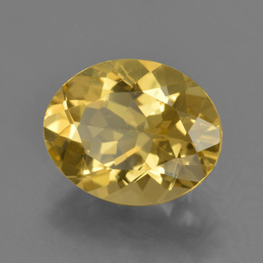 3.20 ct Gold Beryl Stone, Natural Beryl in Oval Facet Shape for Sale