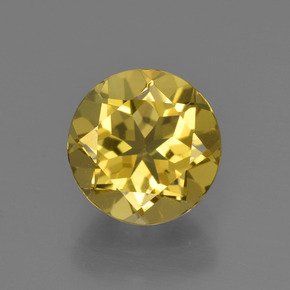 1.88 ct Gold Beryl Gemstone, Beryl Gem in Round Facet Shape for Sale.