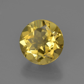 1.88 ct Gold Beryl Stone, Natural Beryl in Round Facet Shape for Sale
