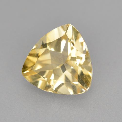 1.56 ct Golden Beryl Stone, Natural Beryl in Trillion Facet Shape for Sale