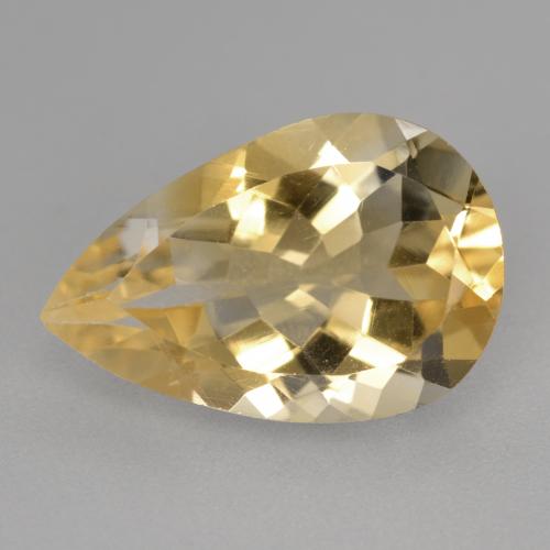 Dorado Berilo Gema - 4.6ct Corte en forma de pera (ID: 564647)