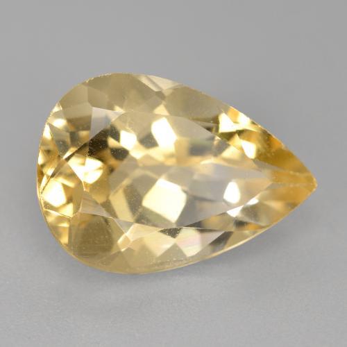 5.14 ct Golden Beryl Stone, Natural Beryl in Pear Facet Shape for Sale