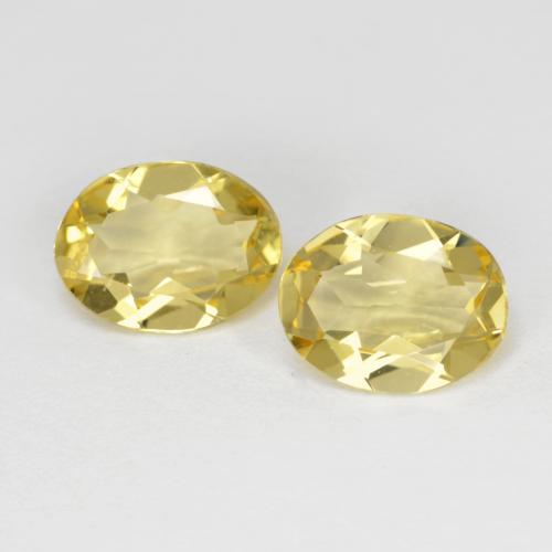 Light Gold Берилл Камень - 1.5ct Фасетный Овал (ID: 574612)