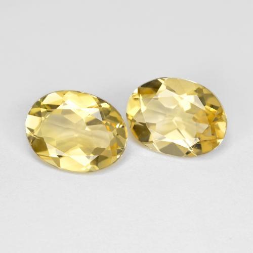 Light Gold Берилл Камень - 1.5ct Фасетный Овал (ID: 574762)